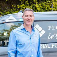 Headshot of Blake Latta in front of FCI mobile showroom