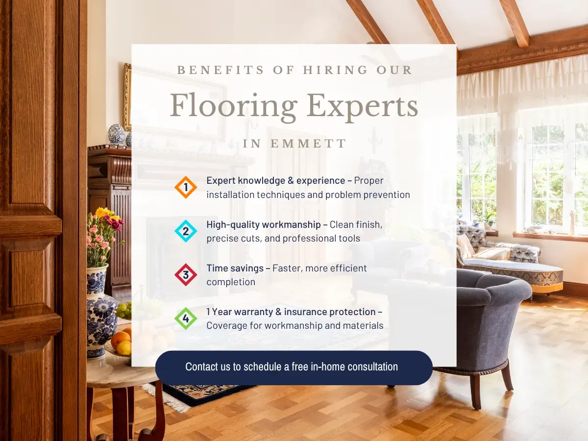 Contact our local team for flooring installation in Emmett