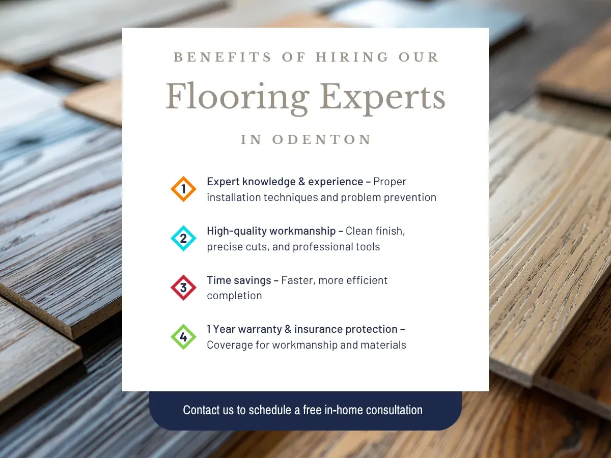 Benefits of hiring flooring experts in Odenton, MD, showcasing quality flooring services for your home or business
