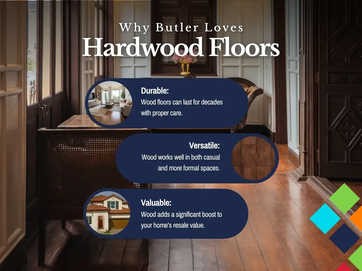 A playful image of a stick of butter gleefully gliding on a polished hardwood floor, showcasing the floor's sleek texture.