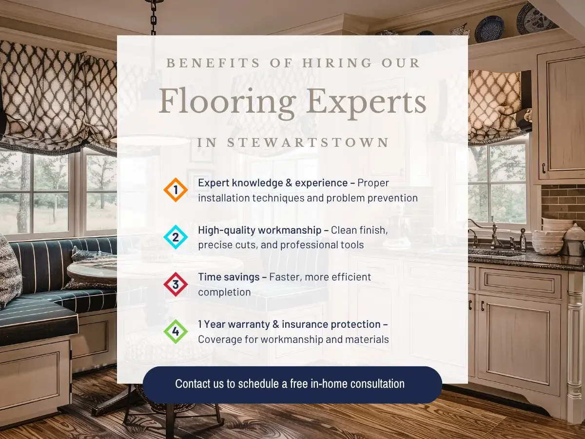 Contact your Stewartstown flooring experts to book a free in home consultation.