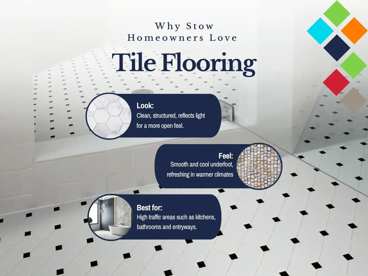 Why Stow Homeowners Love Tile Flooring