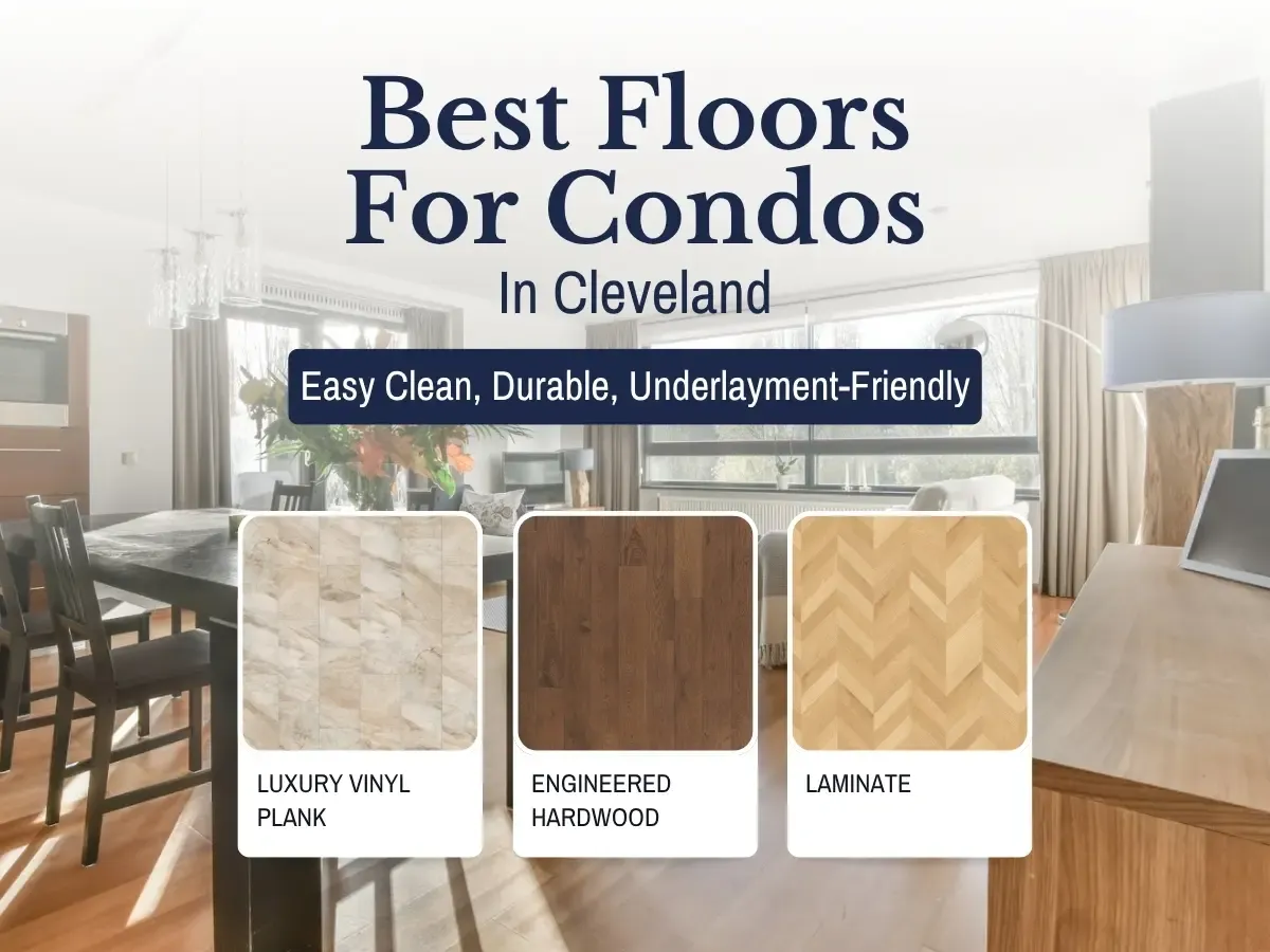A stylish Cleveland condo featuring different flooring types, highlighting the best choices for urban living.