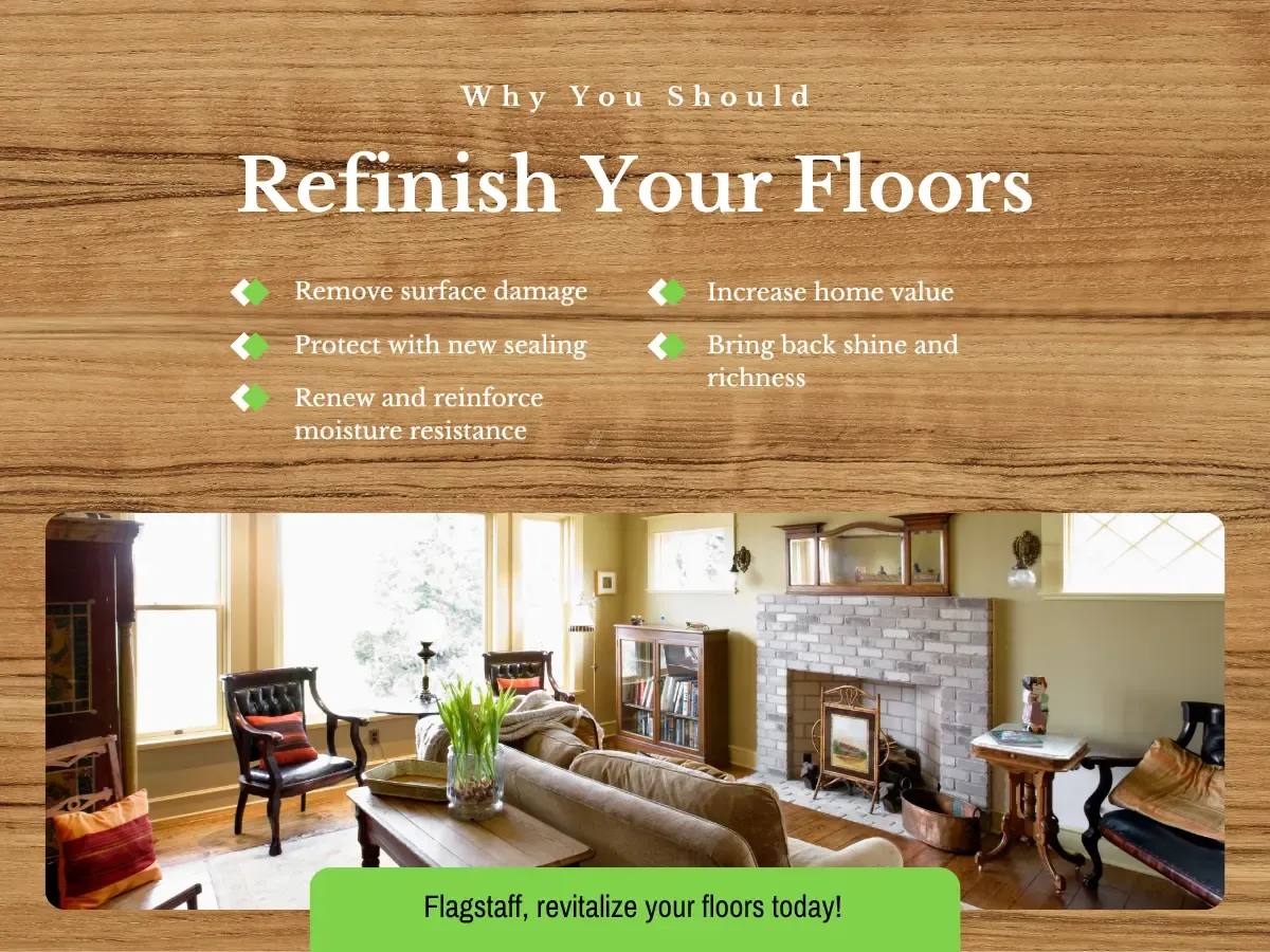 Close up of a freshly refinished wooden floor, highlighting the smooth texture and vibrant color, illustrating the transformation.