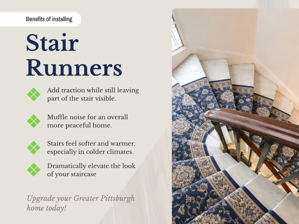 Benefits of Installing Stair Runners In Greater Pittsburgh