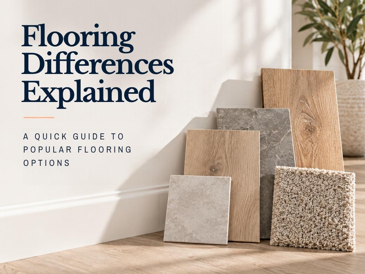 A visual guide comparing popular flooring options available in Houston, highlighting their differences and features.