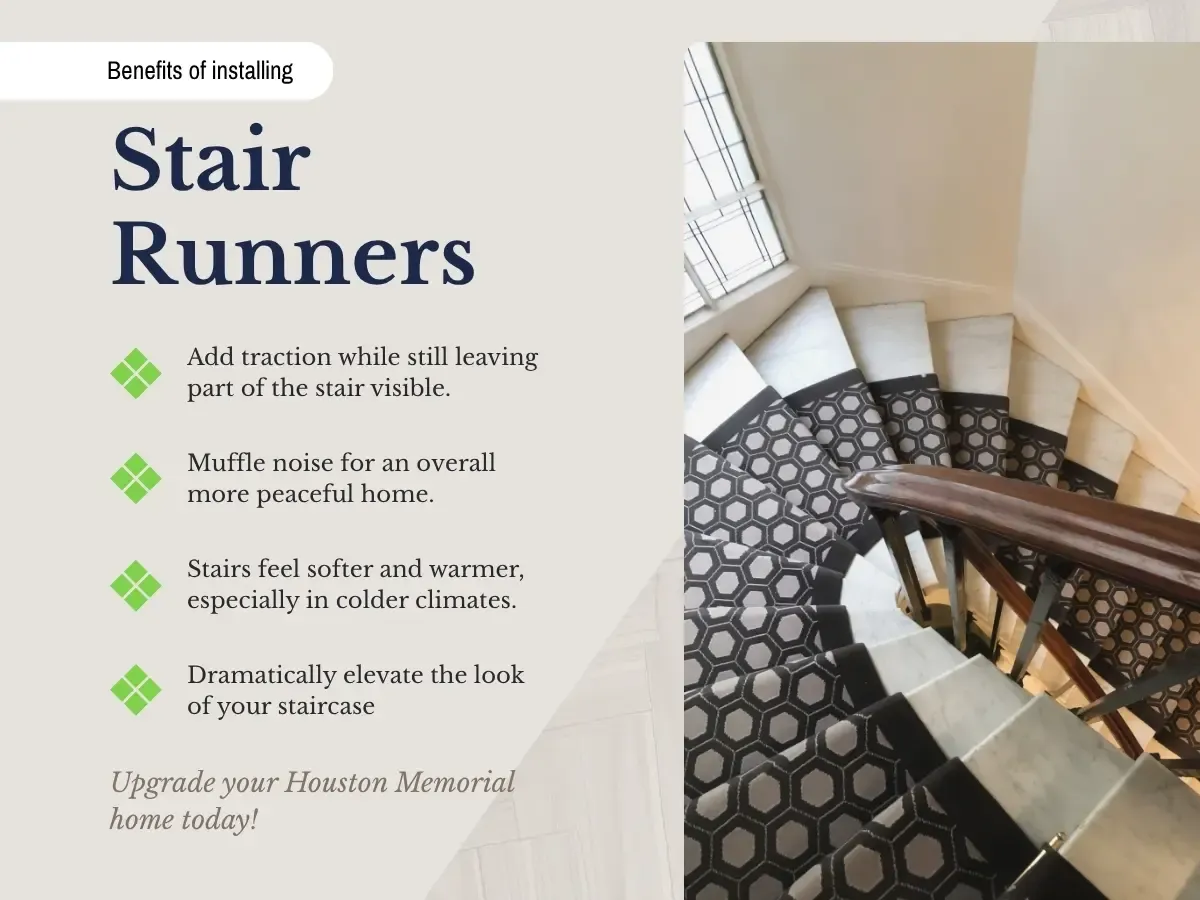 Benefits of Installing Stair Runners For Houston Memorial TX