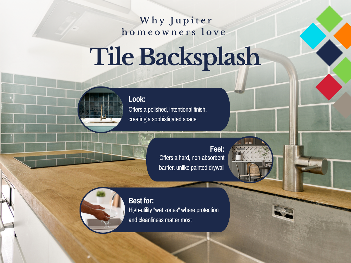 Why Jupiter homeowners love tile backsplashes