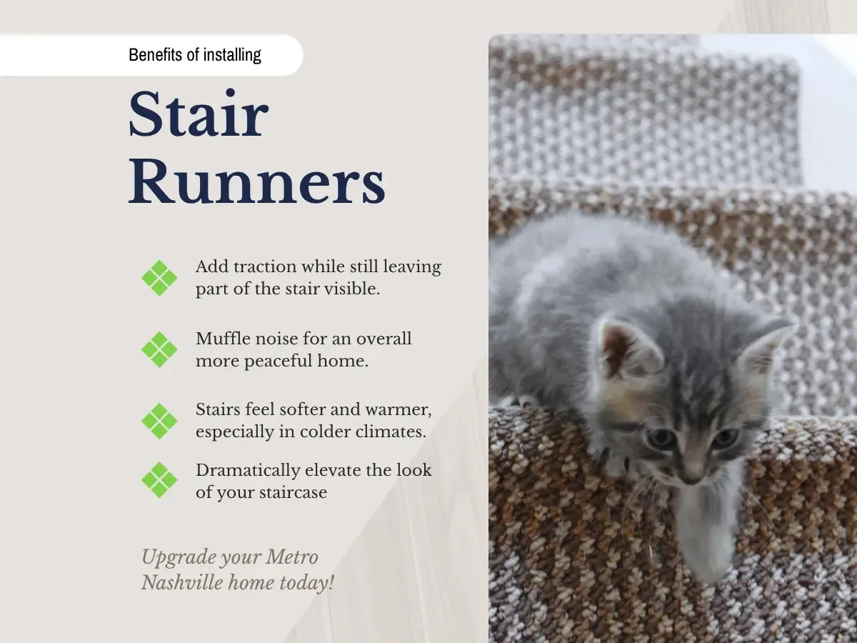Benefits of Installing Stair Runners in Metro Nashville, TN