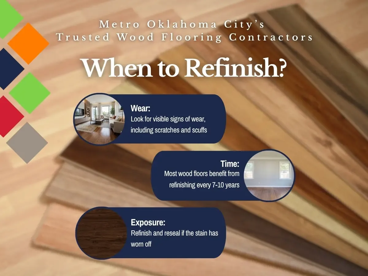 Metro Oklahoma City's Trusted Wood Flooring Contractors When to Refinish?