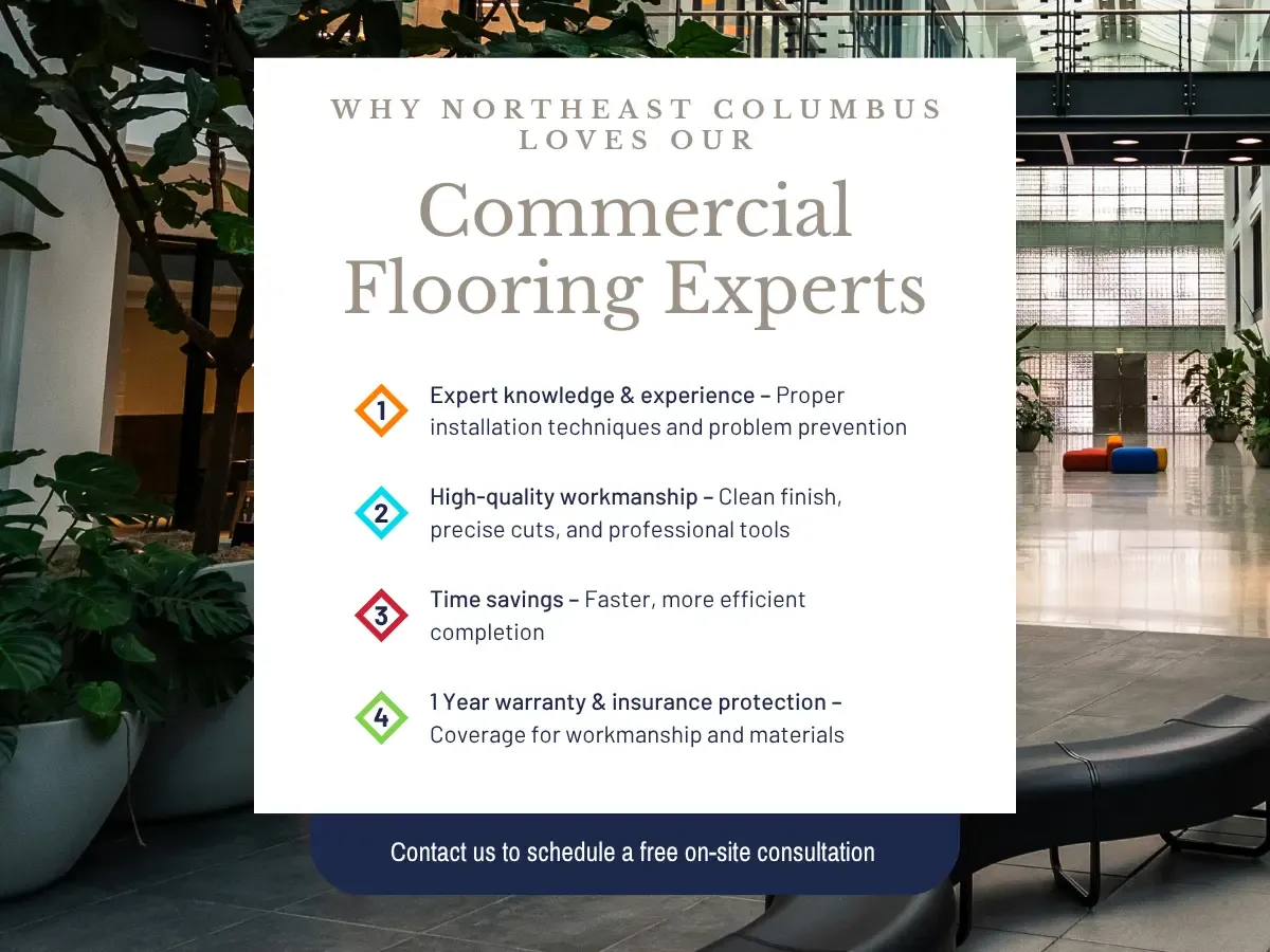 Why Northwest Columbus Loves Our Commercial Flooring Experts