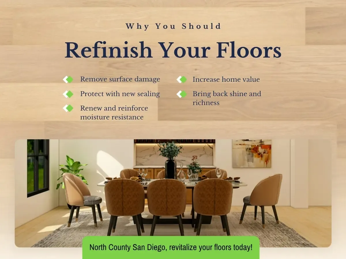 Why You Should Refinish Your Floors in North County San Diego.