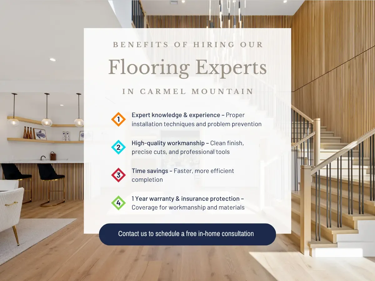 Benefits of Hiring Our Flooring Experts in Carmel Mountains