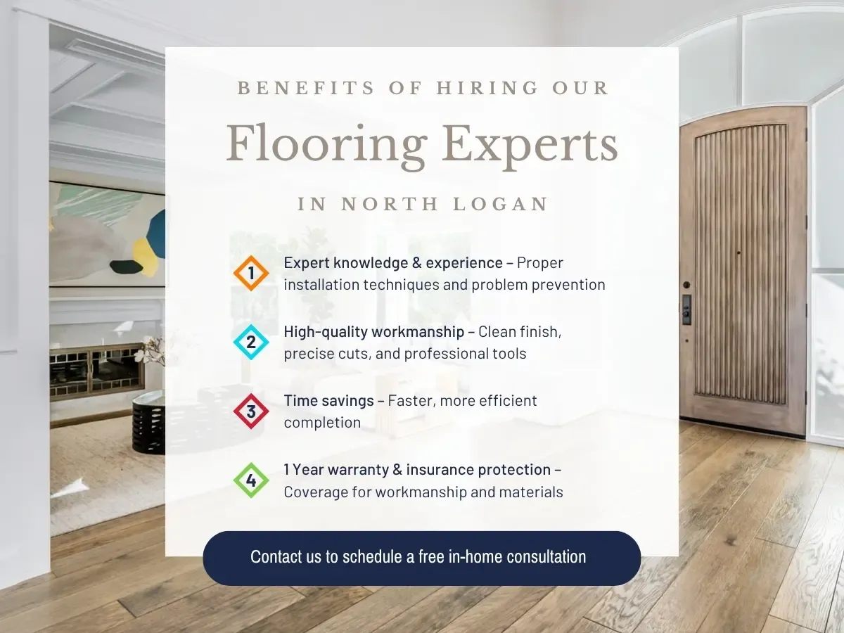 We are your local source for vinyl, laminate, hardwood, and carpet in North Logan, UT