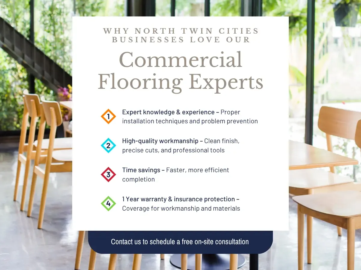 Why North Twin Cities Businesses Love Our Commercial Flooring Experts 