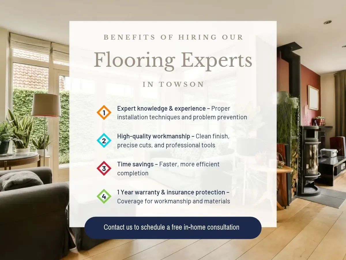 A flooring specialist discussing design choices with a homeowner, showcasing various flooring samples in Toowo.