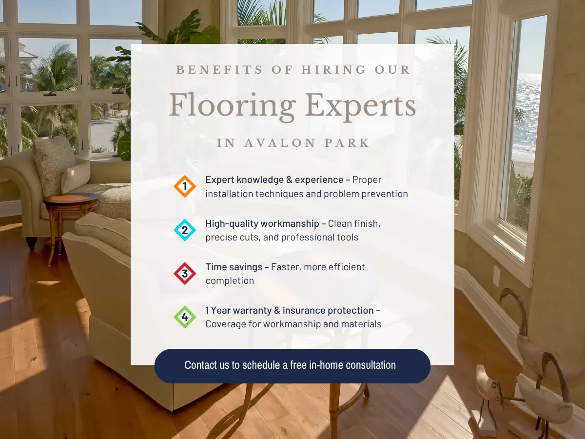 Contact us today to schedule your in home consultation for flooring in Avalon Park, FL
