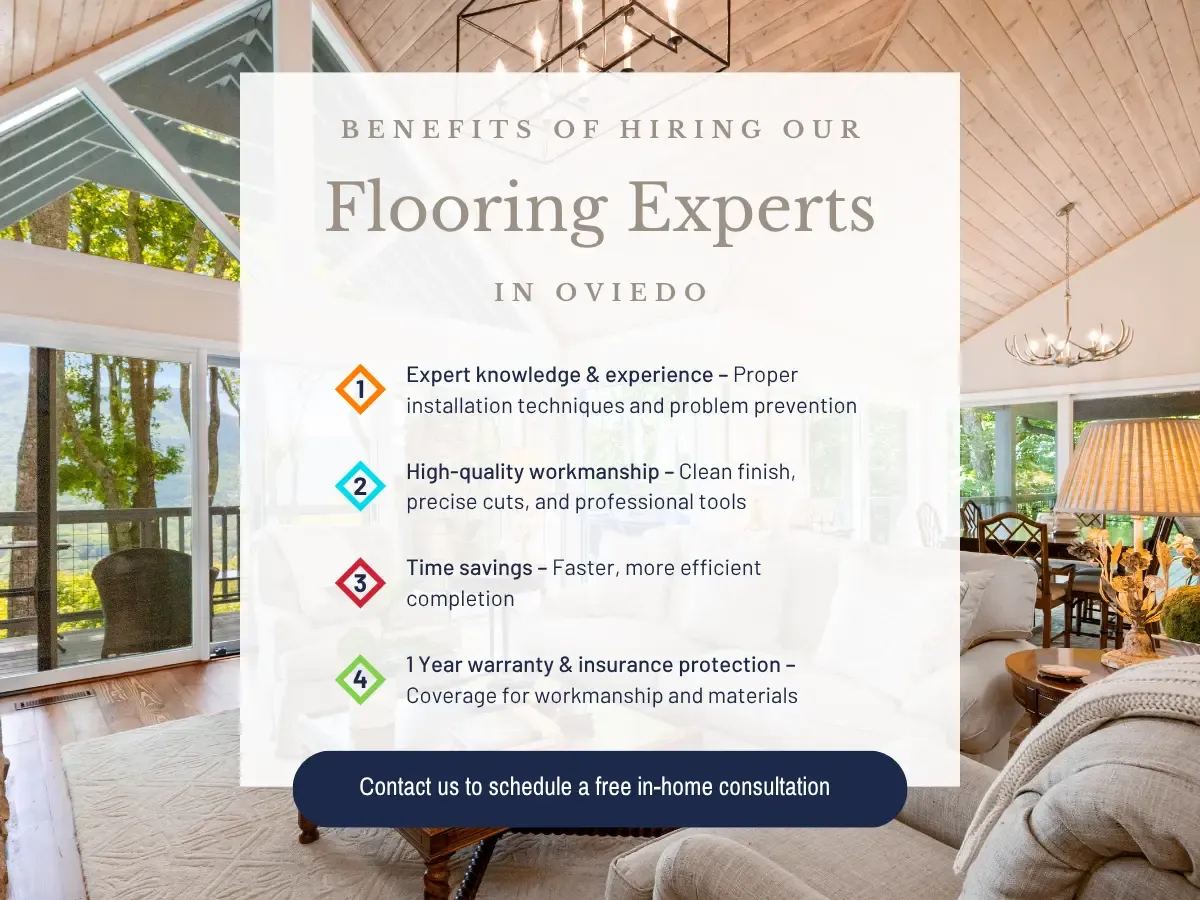 Contact your Oviedo flooring experts to book your free in home consultation today