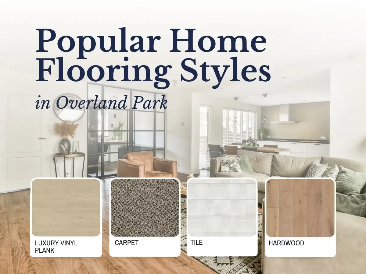 Various flooring styles displayed, featuring hardwood, laminate, and tile, representing trends in Oregon Park homes.
