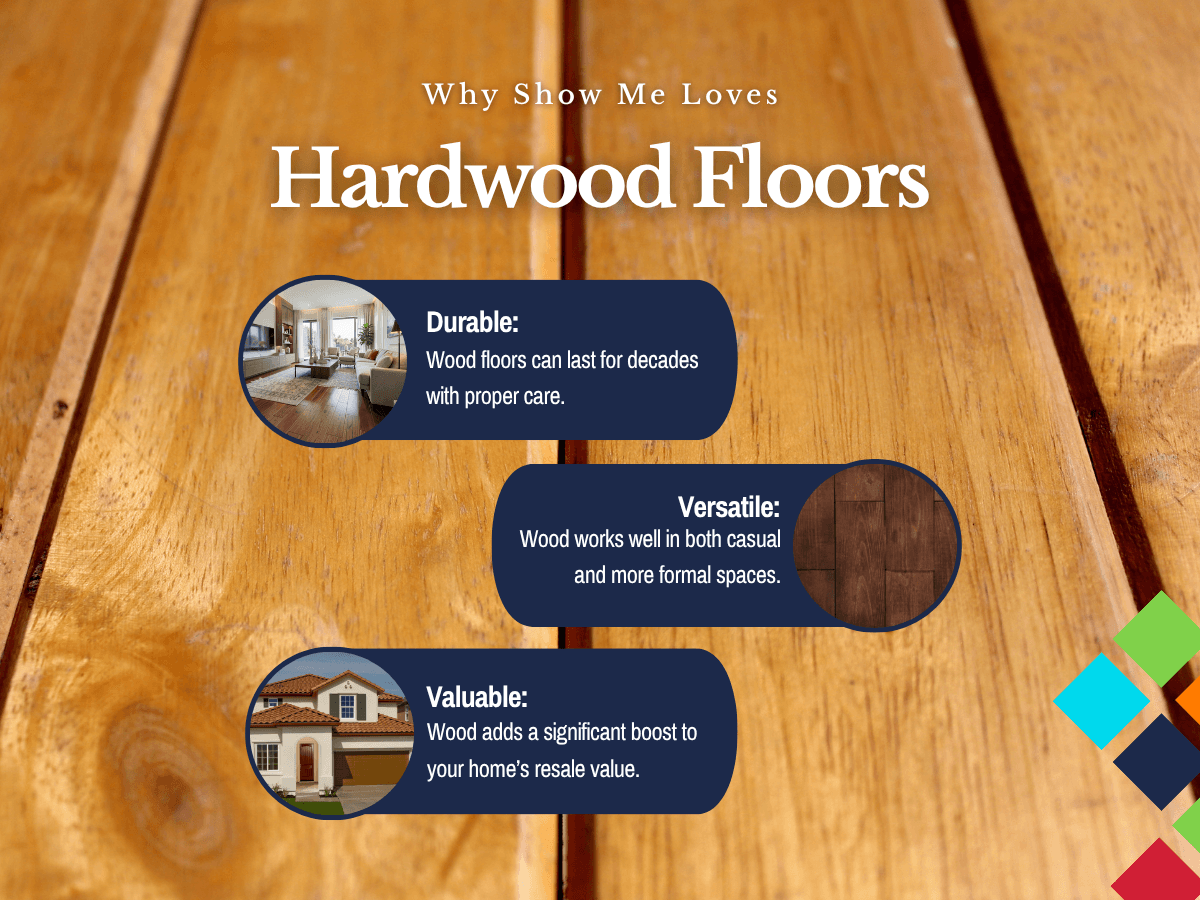 A close up of polished hardwood flooring, highlighting its natural grain and rich color, symbolizing durability and style.