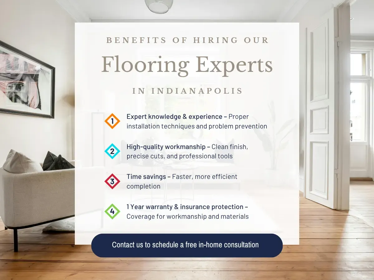 Contact your local Indianapolis flooring experts today for a free in home consultation.