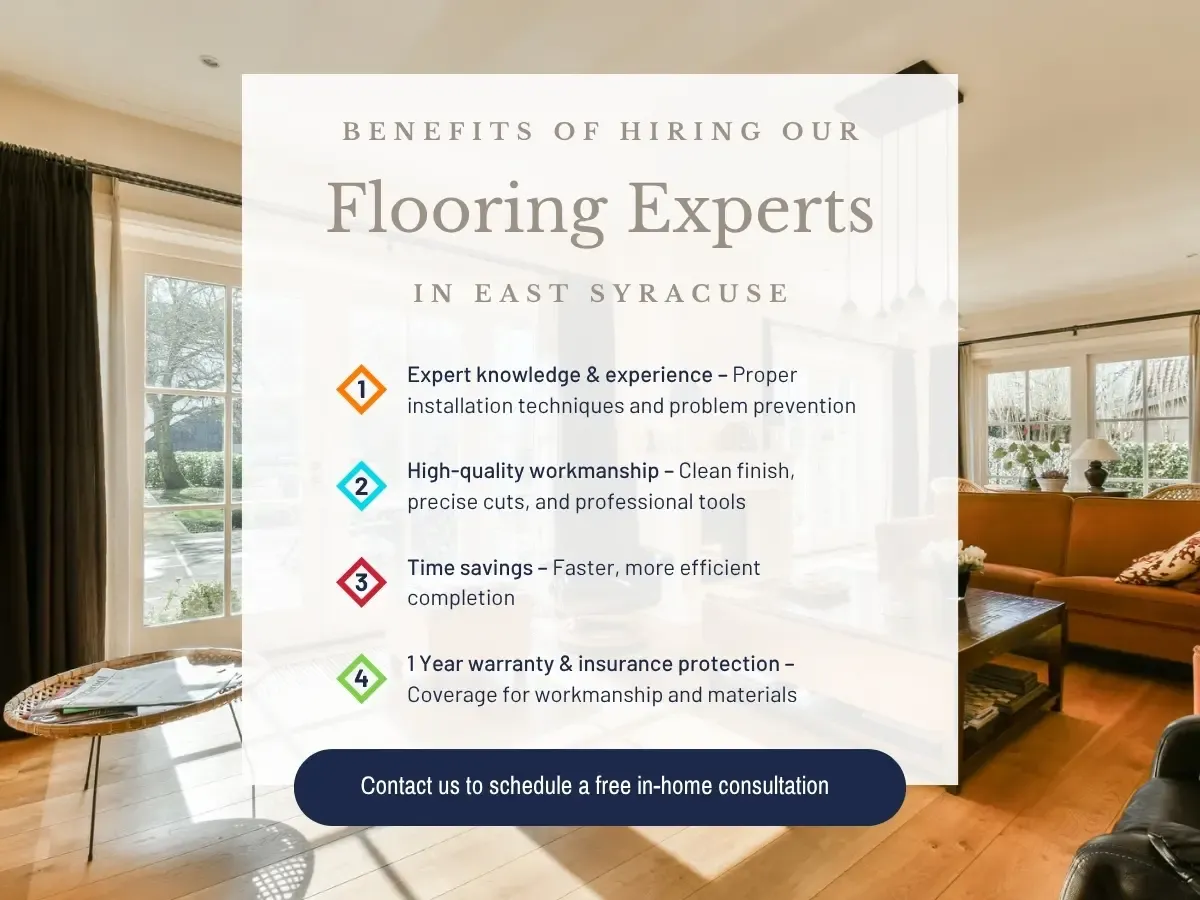 Diagram showcasing key benefits of employing flooring professionals in East Brisbane, focusing on skill, speed, and satisfaction.