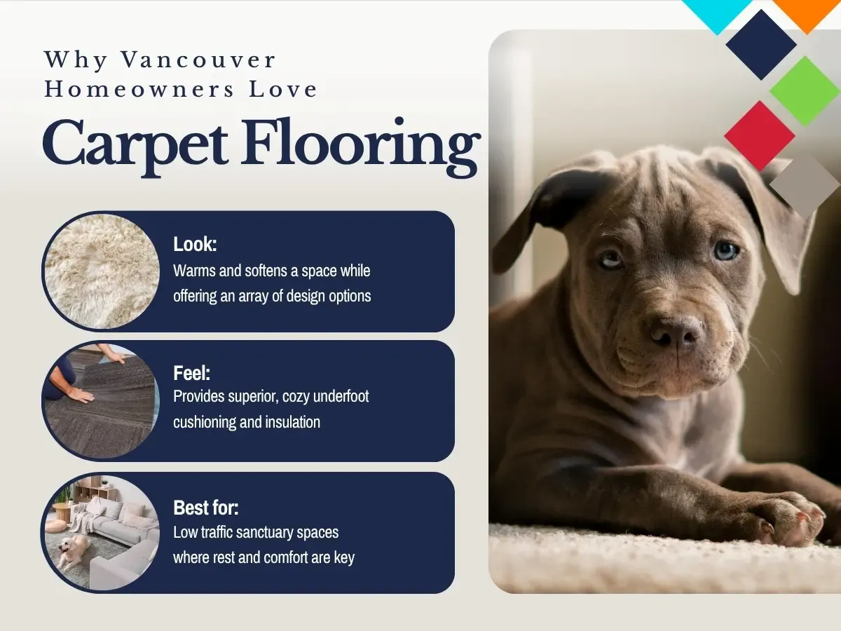 Soften your living spaces while adding warmth and a cozy underfoot feeling with Carpet in Vancouver, WA
