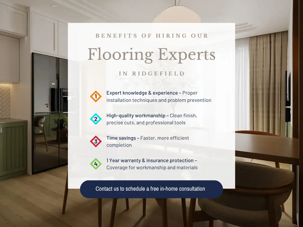 Visual representation of the benefits of hiring flooring specialists in Highfield, emphasizing professionalism and customer satisfaction.