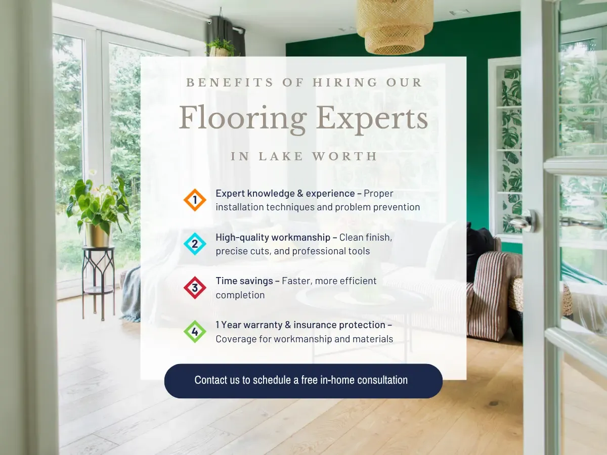 A team of flooring specialists in Lake Wests consulting with a customer about flooring choices.
