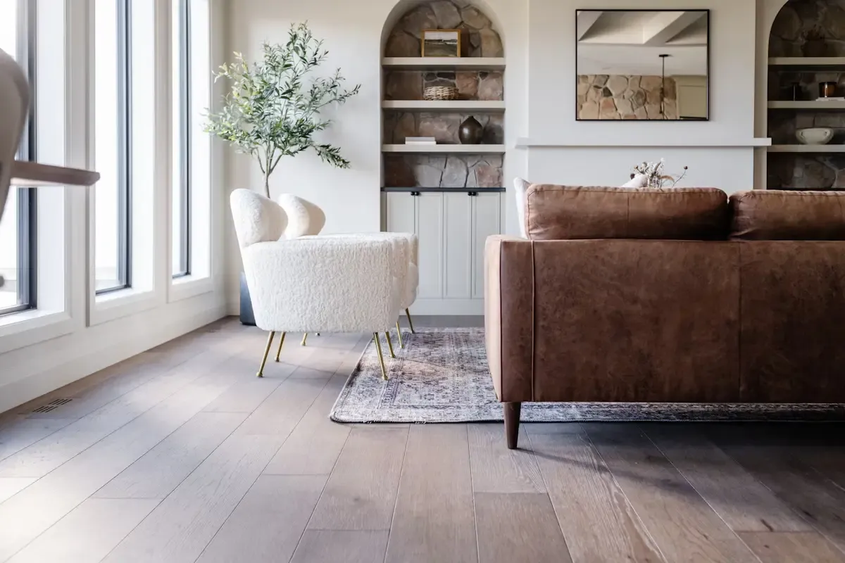 Living room with hardwood floors
