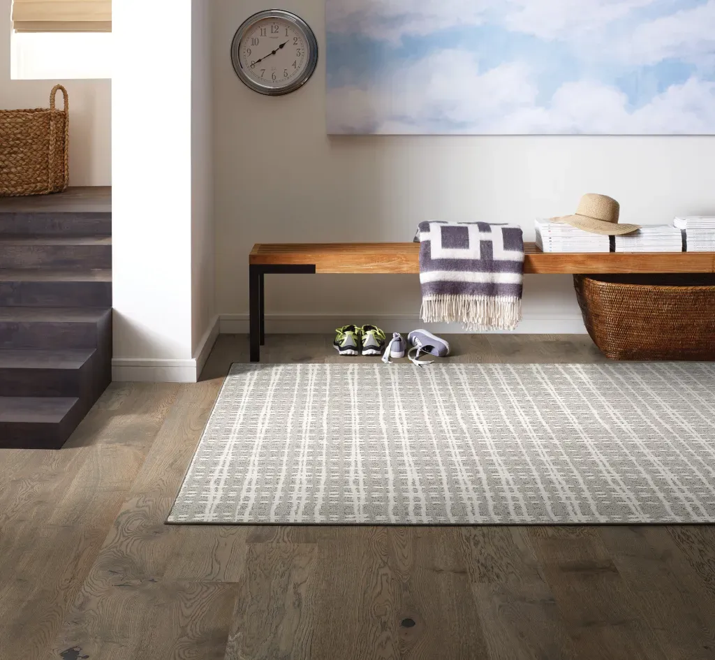 wood flooring in entryway