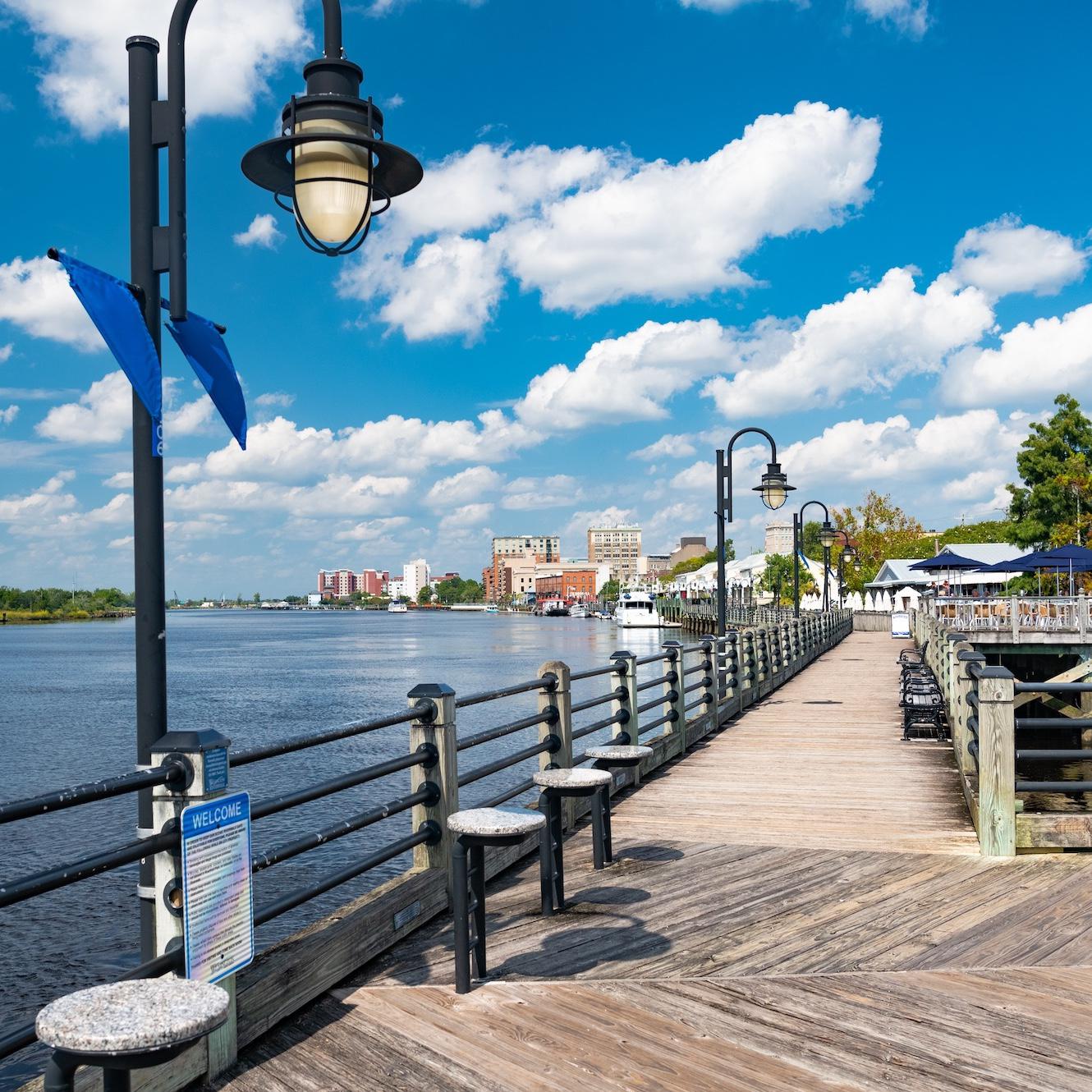 Waterfront picture of a dock in Wilmington NC